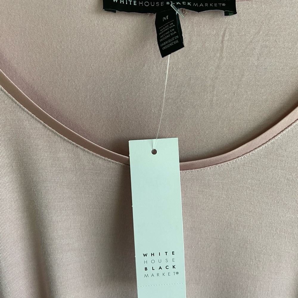 WHITE HOUSE BLACK MARKET Winter Blush Ultra Luxe Tee - Picture 5 of 7
